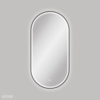 Pill Led Mirrors With Matte Black Framed